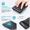 Rechargeable Wireless Numeric Keypad Bluetooth Number Pad Slim 22-Keys External Numpad Keyboard Data Entry