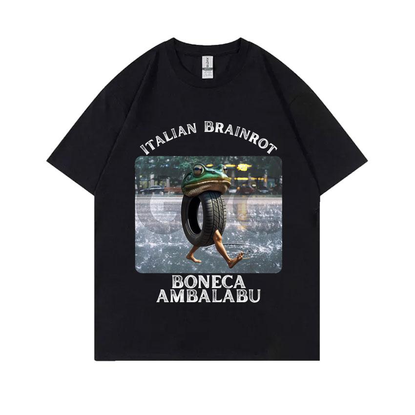 Hot Sale Italian Brainrot Funny Meme T Shirt Tralalero Tralala Tung Tung Tung Sahur Brr Brr Patapim Bombardiro Crocodilo T-shirt