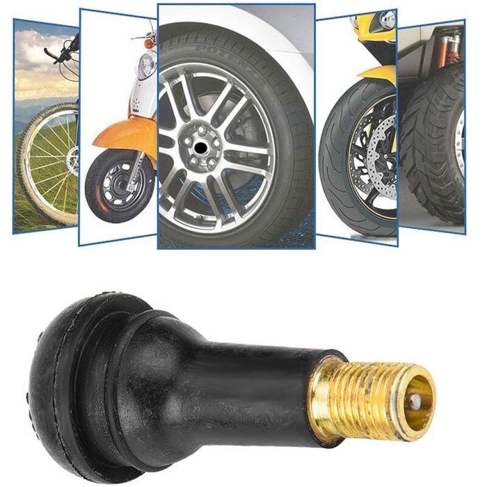 Capuchons de valve pneus - AIMOONSA - TR413 - 100 pièces - Noir - Universel tubeless