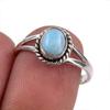 Natural Republic Larimar Gemstone Handmade 925 Sterling Silver Ring Size 7 K3J03