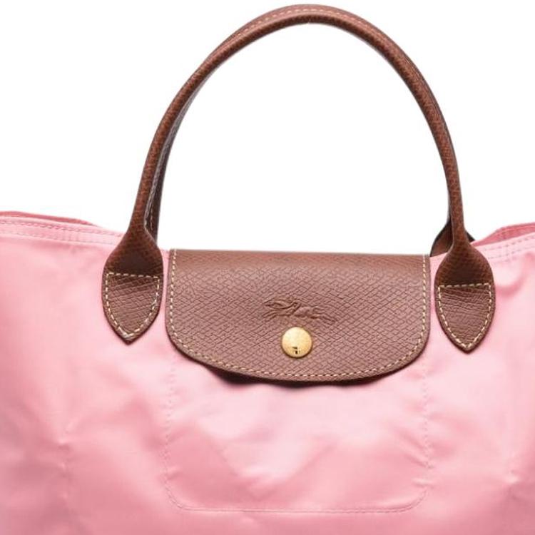 Longchamp Le Pliage Medium Handbag With Gold Fastening Women Handbags Cotton-Candy 10168089P92