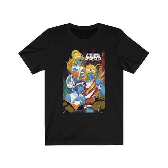 Винтажная графическая футболка Daft Punk; Ретро Музыкальная Группа Фан ; Унисекс Хлопковая Унисекс Футболка