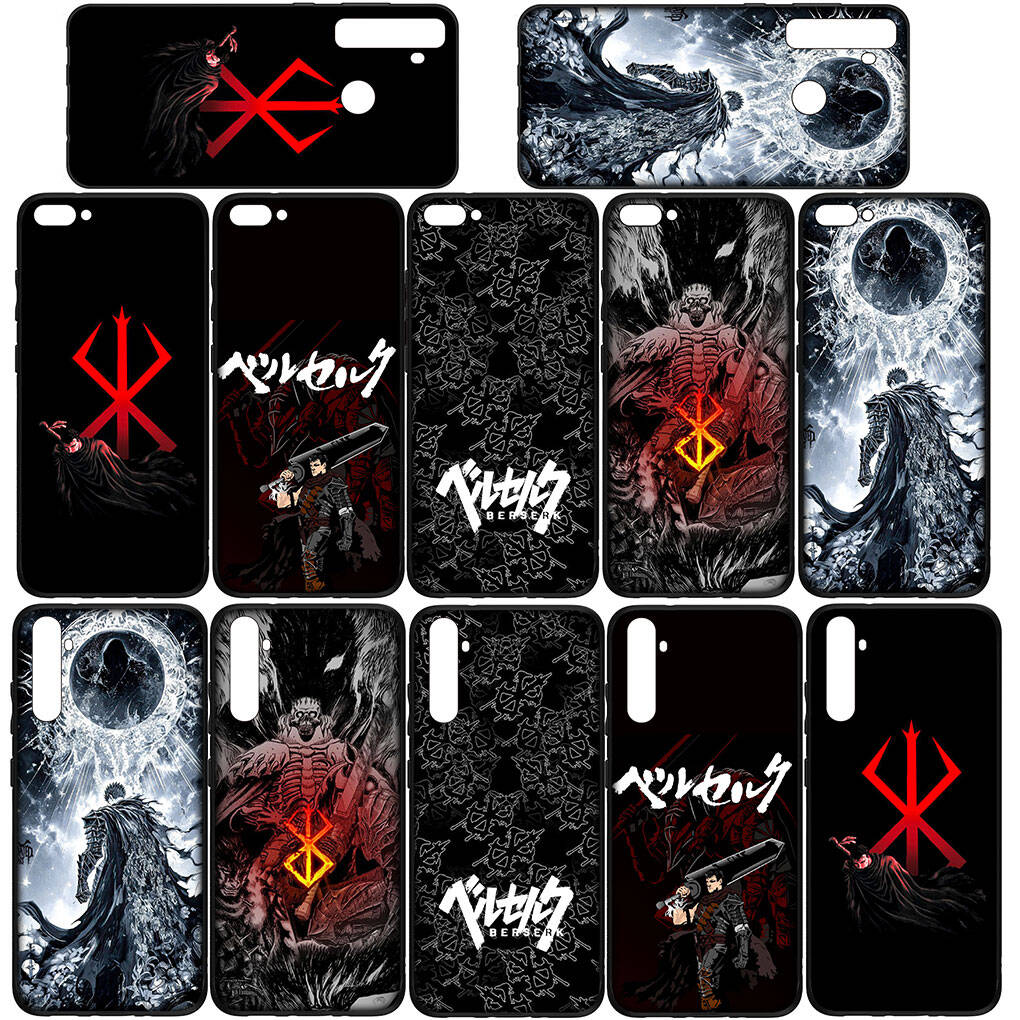 Phone Case for iPhone 17 16 15 Plus X XR 16E Huawei P30 P20 Lite Redmi Note 14 12 11 13 Pro Max OPPO A60 A80 A40 A18 A38 A54 Berserk Guts Anime Cover