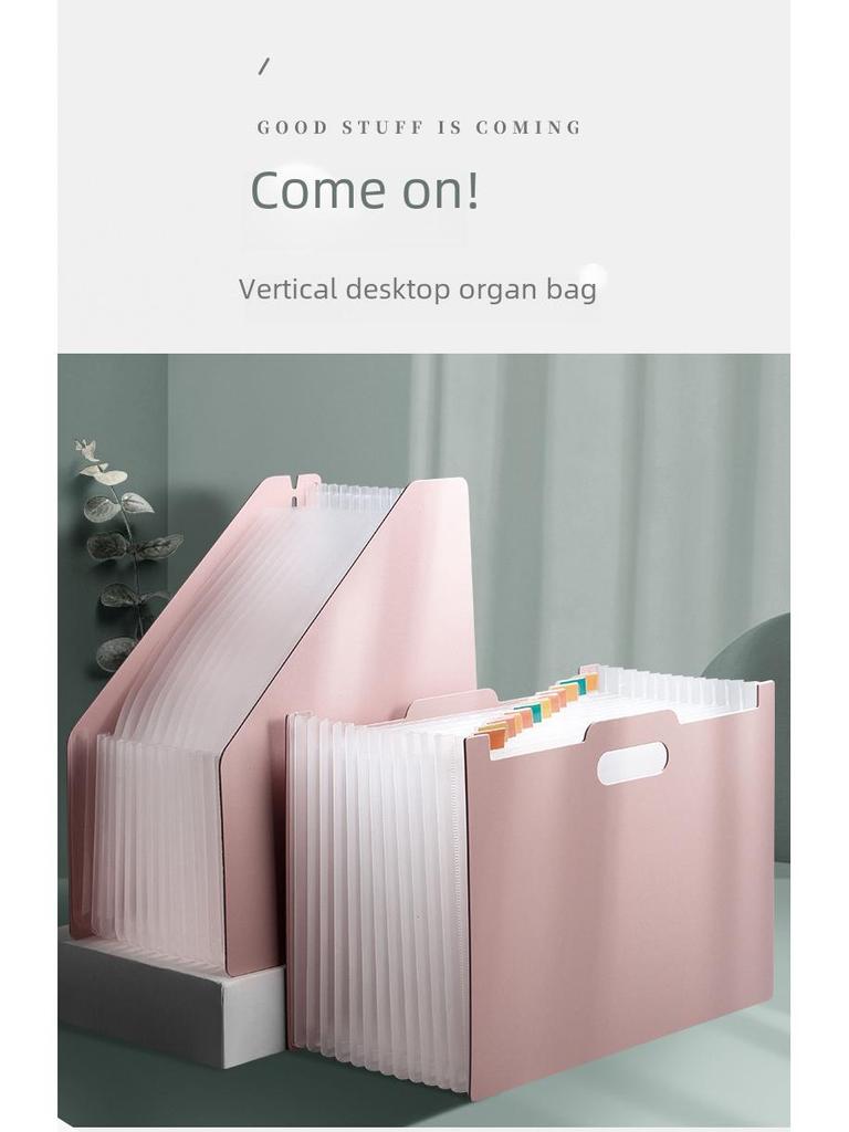 Portable Multi-Layer Accordion Folder: Large Capacity Student File and Test Paper Organizer