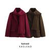 2024 Women's Winter Woolen Coat with Scarf: Stylish and Versatile European & American Fashion