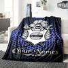 Name Custom Gimnasia de La Plata Print Flannel Blanket High Quality Warm Comfortable Cover for All Seasons Perfect for Gifts Home Decor