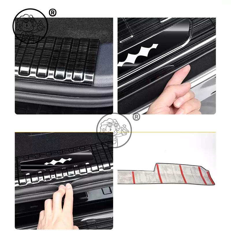For BYD Leopard 5 DENZA B5 Car Threshold Protection Sticker Rear Trunk Inner Bumper Plate Guard stainless steel Protector