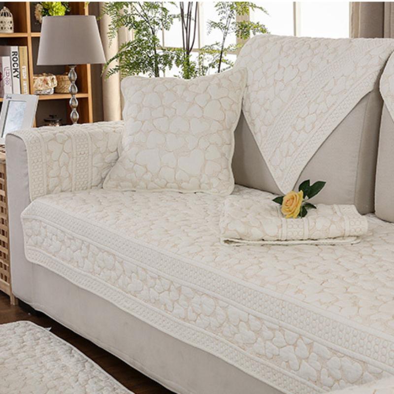 Двусторонний хлопковый пылезащитный диванный коврик Four Seasons Универсальная тканевая подушка для носового платка Минималистичная современная подушка Комбинированный чехол для дивана Полотенце