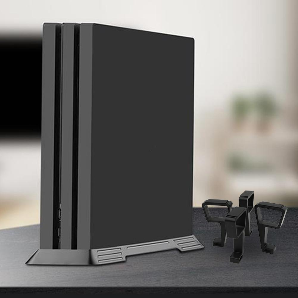 4Pcs Cooling Horizontal Version Bracket Anti-Slip Cooling Legs Stand Cooling Feet Flat-mounted for PlayStation4 Slim Pro Console