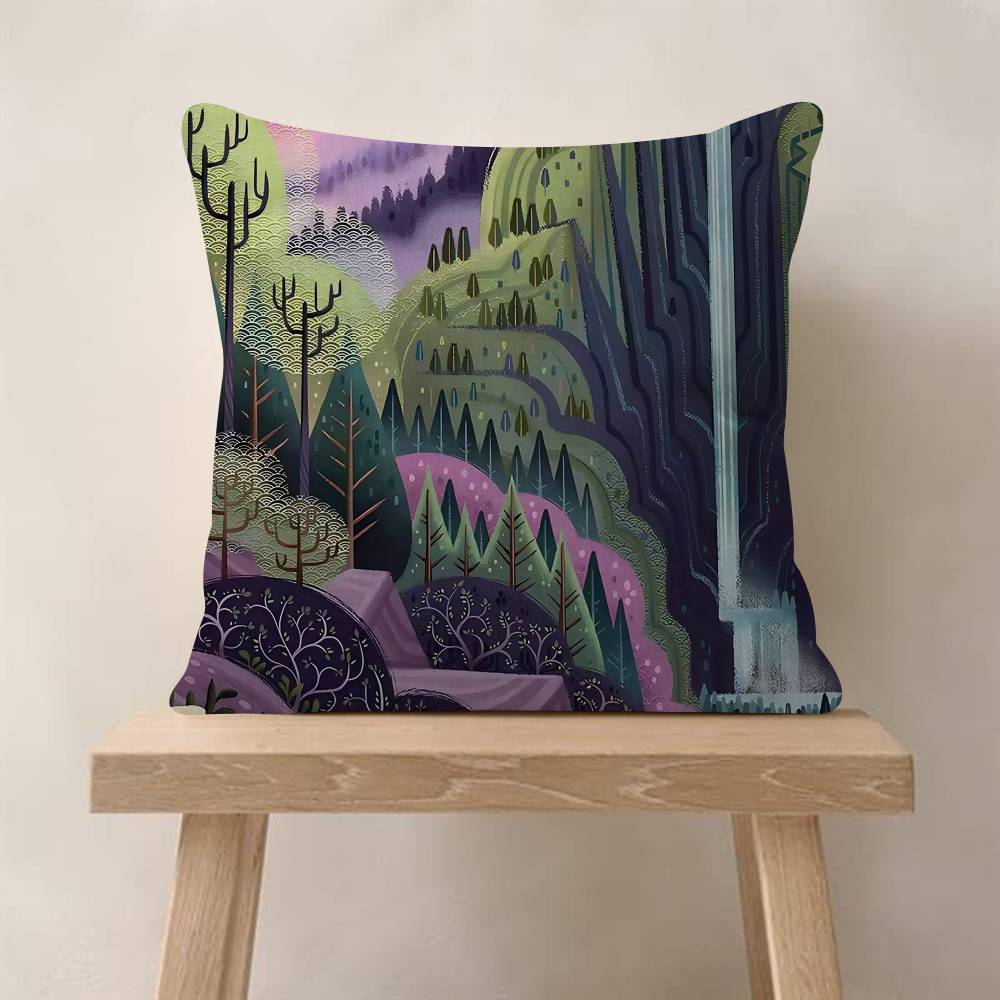 Abstract Ring Art Retro Travel Pillow Cushion Cover Pillowcase Living Room Sofa Home Decor Customized