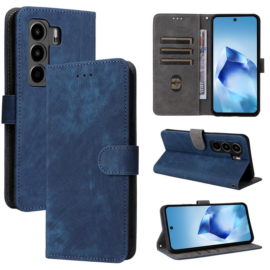 Чехол-книжка для Itel Power 70 из искусственной кожи с полной защитой корпуса [с блокировкой RFID]