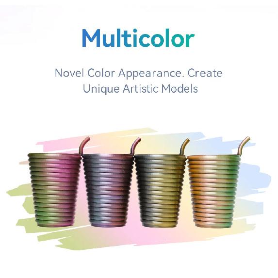 eSUN PLA-Silk Mystic Multi Color Filament 1.75mm 1kg 3D Printer
