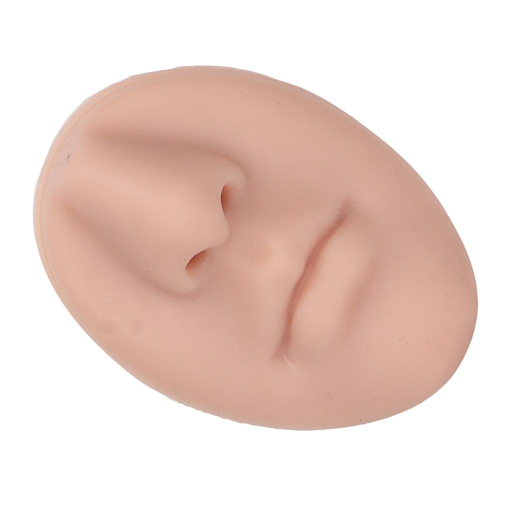 Silicone Nose Model with Mouth Flexible Elastic Reusable Piercing Silicone Nose Model for Beginners