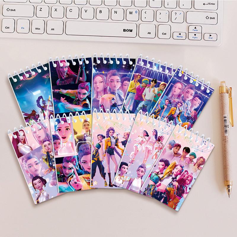 Kpop Охотник на демонов Блокнот Kpop Мультяжные канцелярские товары Po Дневник для записей Huntrix Блокноты Рождественские подарки-сувениры