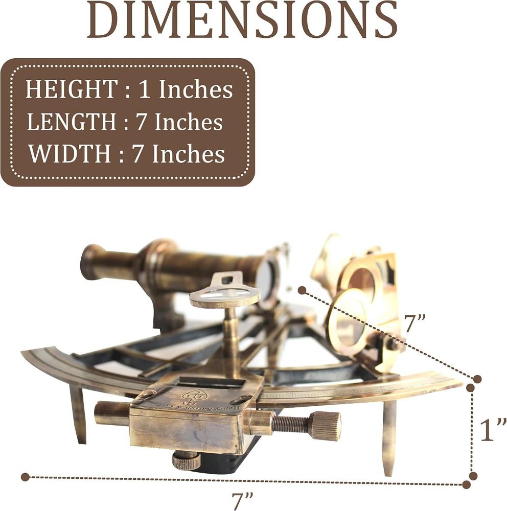 РЕДКИЙ НОВЫЙ Латунный Секстант Морской Латунный Секстант Рабочий Морской Винтажный/Коробка