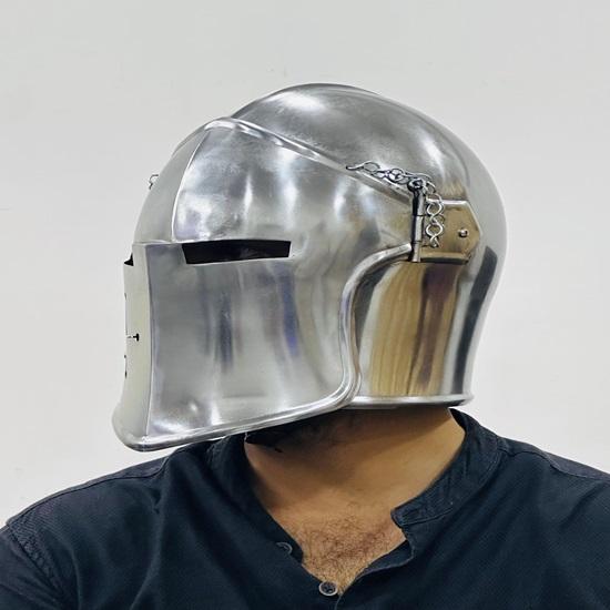 Шлем-барбют с забралом, средневековый стальной шлем с внутренней подкладкой, лучший подарок для него