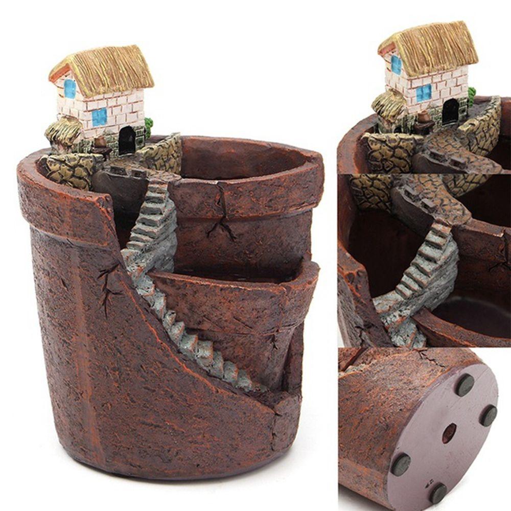 9X12cm Office Green Plants House Home Decor Succulent Flower Basket Planter Bonsai Pot Sky Garden
