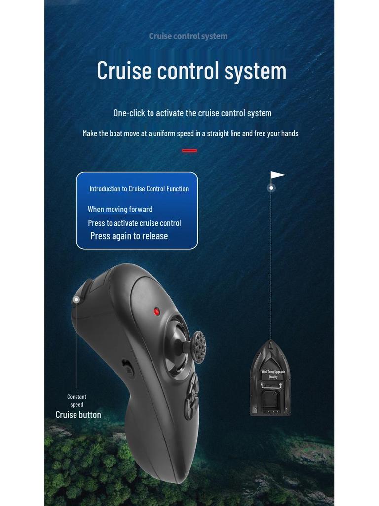 500m High-Power Wireless Intelligent Bait Boat for Fishing
