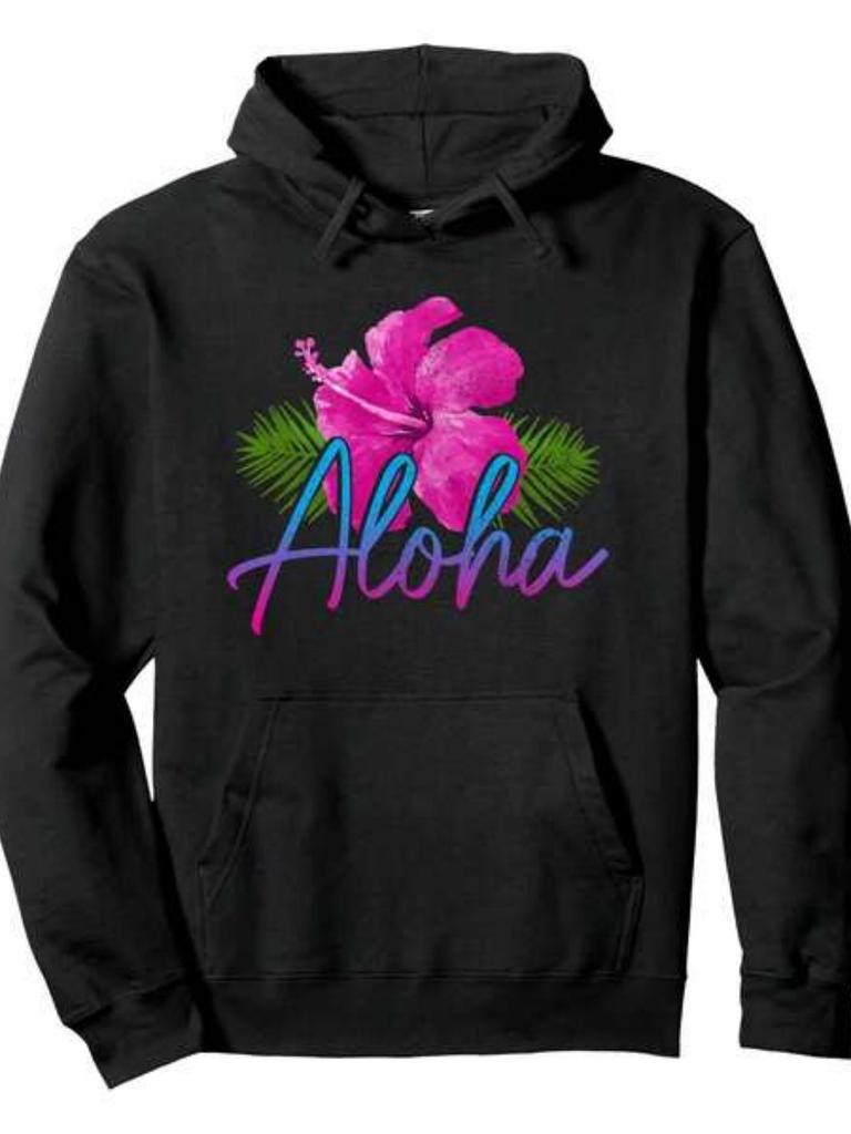 Aloha Hawaiian Islands Hawaii Surf Hibiscus Flower Surfer Pullover HoodieA Versatile Gart Essential for Both Active And Casual Lif