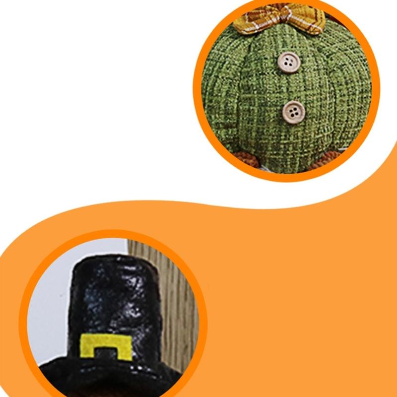 Turkey Gnome Doll Hanging Leg Turkey Doll for Thanksgiving Day Home Desk Shelf Decoration Harvest Festival Supply