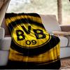 Плед Borussia Dortmund, Фланелевый плед для улицы для кемпинга, пеших прогулок, садовых вечеринок, незаменимый для пикника, подарок для семьи и друзей