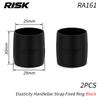 Risk 1 Pair Road Bicycle Elasticity Handlebar Strap Fixed Ring Bending Handle Silicone Elastic Strap Fixing  Anti-Slip Sleeve