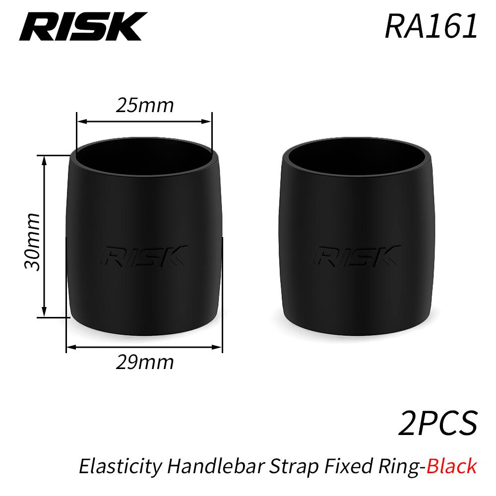 Risk 1 Pair Road Bicycle Elasticity Handlebar Strap Fixed Ring Bending Handle Silicone Elastic Strap Fixing Anti-Slip Sleeve