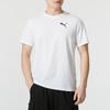 Puma Solid Color Breathable Loose Knit Round Neck Short Sleeve Drop Shoulder T-Shirt Men Tops White 685644-02