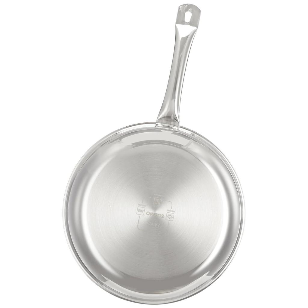 Triply Frying Pan | Induction and Gas Stove Compatible | Three-Layer Durable Construction | Uniform Heating