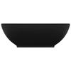 VidaXL Luxury Oval Washbasin Countertop Washbasin Toilet Hand Basin Bathroom Room Cosmetic Room Home Interior Black 146931