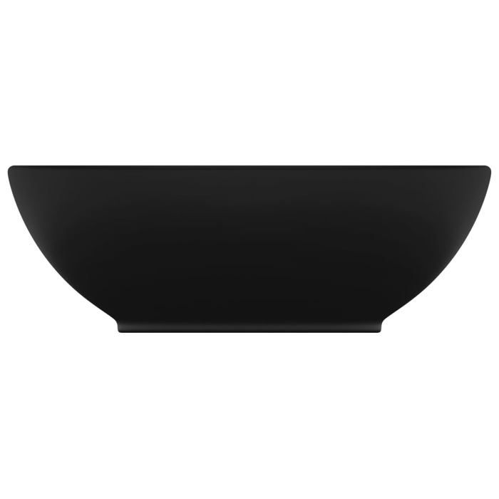 VidaXL Luxury Oval Washbasin Countertop Washbasin Toilet Hand Basin Bathroom Room Cosmetic Room Home Interior Black 146931