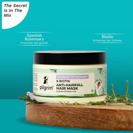 Pilgrim Spanish Rosemary Anti Hairfall Hair Mask, 200gm with Biotin For Reducing Hair Fall & Strengthens Hair