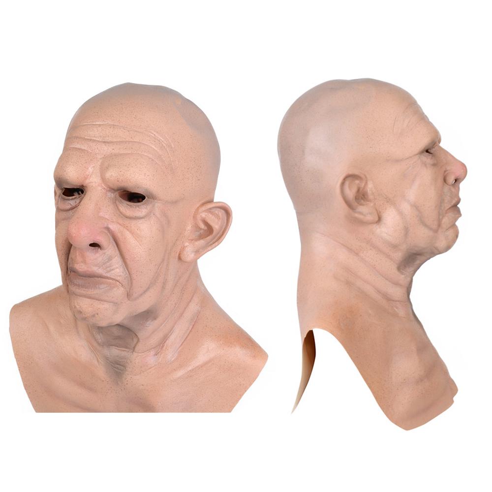 Латексная маска старика, мужская маскировка, костюм для косплея, реалистичные маски для Хэллоуина