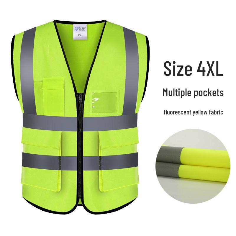Breathable Reflective Safety Vest for Construction Workers - Custom Logo Available