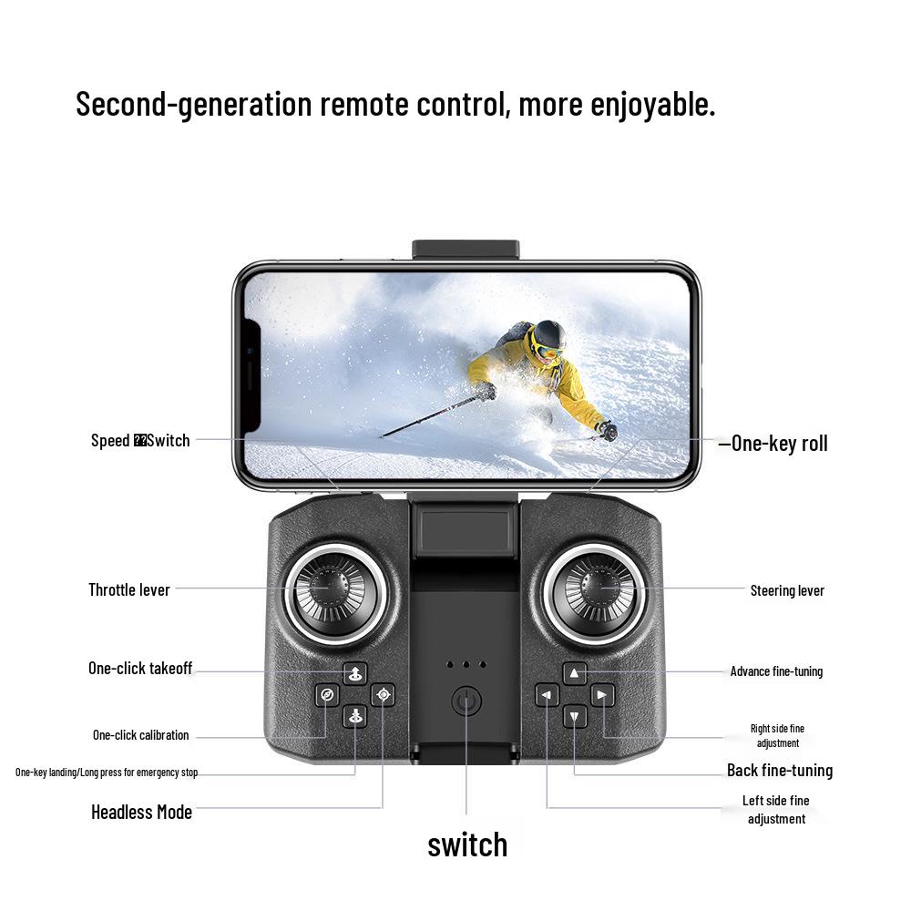 XD1 Mini Drone: Optical Flow Quadcopter with Fixed Height & Remote Control for Aerial Photography.