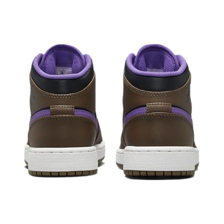 Кроссовки Air Jordan 1 Mid Palomino Мужские Коричневый Wild-Berry Белый DQ8426-215