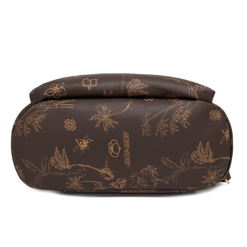 Рюкзак с принтом, женская сумка большой вместимости с защитой от краж, мягкий кожаный рюкзак для поездок на работу