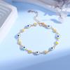 New Simple Fashion Bracelet Small Fresh Short Eye of the Devil Small Daisy Anklet Female Bohemian Folk Style.