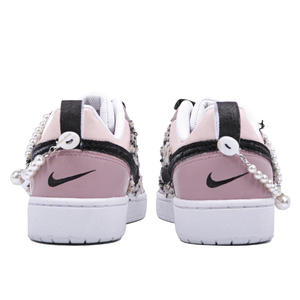 Nike Court Vision 1 Pearl Scent Low top Skateboard Shoes GS Pink Black DQ5979-100(Team4-)