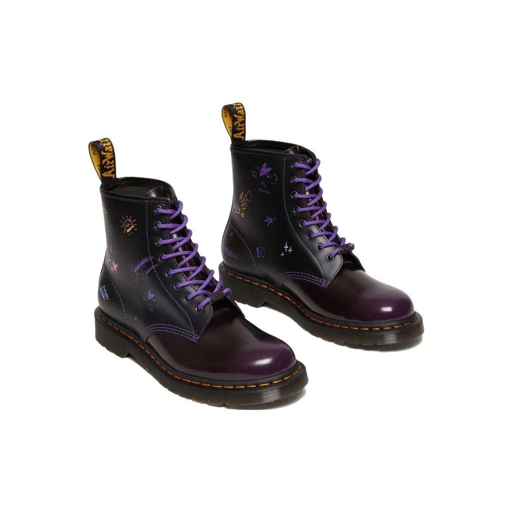 Dr. Martens BT21 X 1460 Leather Fashion Comfortable Short Boots Unisex boots Purple 30069511