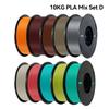 KINGROON 10KG/22LBS Multicolor PLA Filament 1KG/Roll 1.75mm For 3D Printer Material for 3D Printing 3D Printer Filament Free Shipping