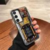 Продвинутый чехол для телефона с рисунком печатной платы для Samsung Galaxy A55 A54 A53 A52 A51 A70 A32 A13 5G Ударопрочный Электроокрашенный Серебристый IMD Чехол