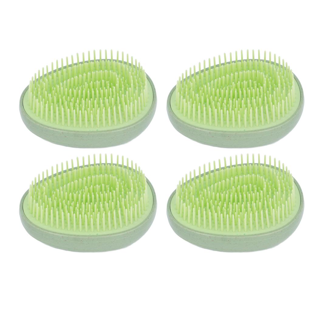 4PCS Egg Shape Hair Brush Portable Travel Dry Wet Hair Brush Soft Teeth Massage Shampoo Comb for Sal