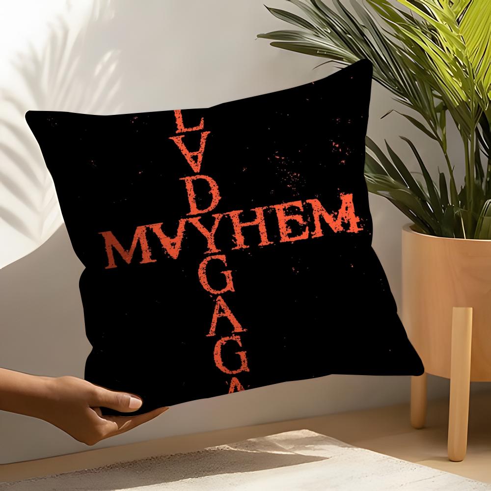 Singer L-Lady Gaga Mayhem Pillow Case Linen Cushion Covers For Decorative Sofa Home Pillows Case Car Chair Pillows Cases