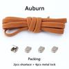 NO.8 4Pcs Metal Buckles No Tie Shoelaces Elastic for Sneakers One Size Fits All Adult Kids Quick Laces Lazy Sport Rubber Shoestrings