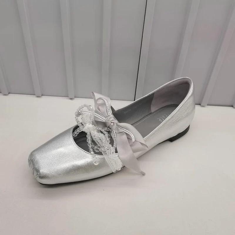 Модная весенне-осенняя женская обувь Мэри Джейн на внутренней платформе, модные неглубокие слипоны, женские лаконичные туфли в балетном стиле