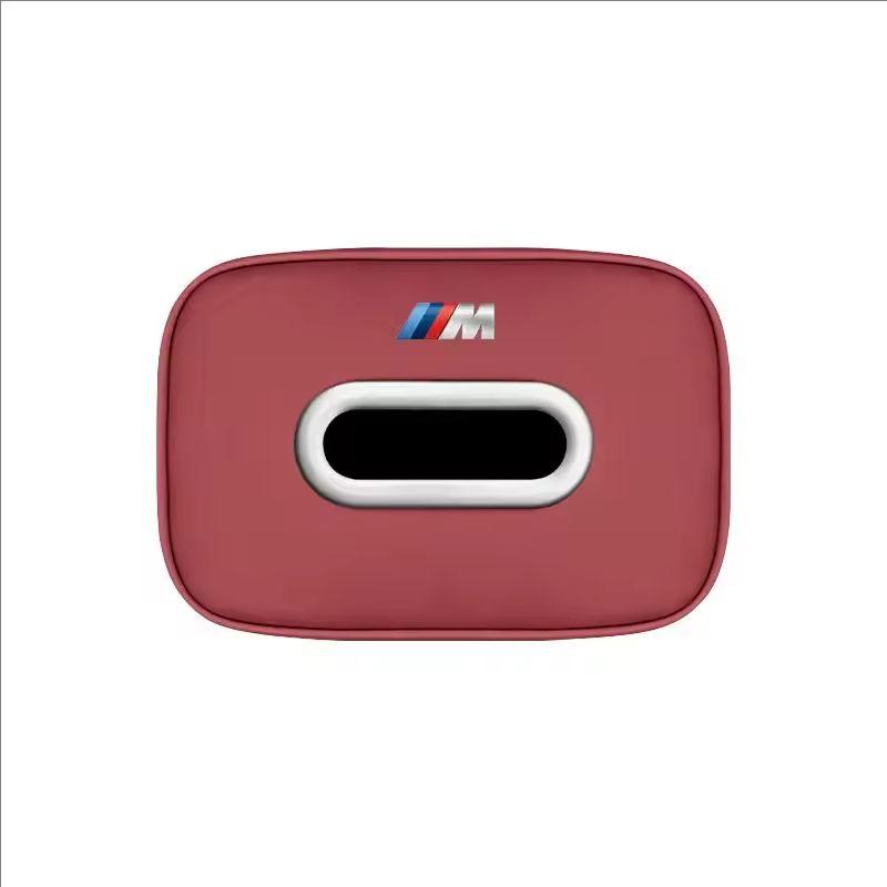 Leather Car Back Seat Tissue Box Holder Napkin Storage Bag Sticker For BMW G80 G06 G07 G42 G14 G15 G16 F82 F83 M2 M3 M4 M5 M8