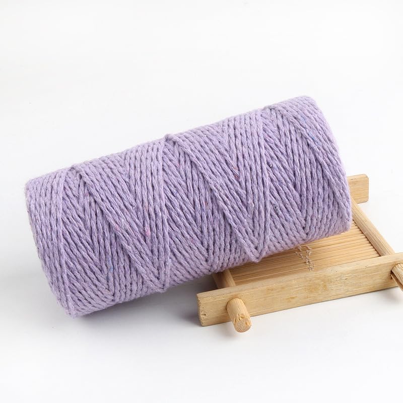 Веревка для макраме ILLIDAN, хлопковая веревка 2 мм×100 м, натуральная хлопковая нить для макраме, хлопковая нить, толстая пряжа, своими руками, мягкая толстая натуральная хлопковая веревка ручной работы