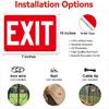 (2 Pack) Exit Signs, Aluminum Exit Sign with Red Background, Exit Signs for Door and Wall Mount - High Visibility Reflective Safety Sign, Easy to