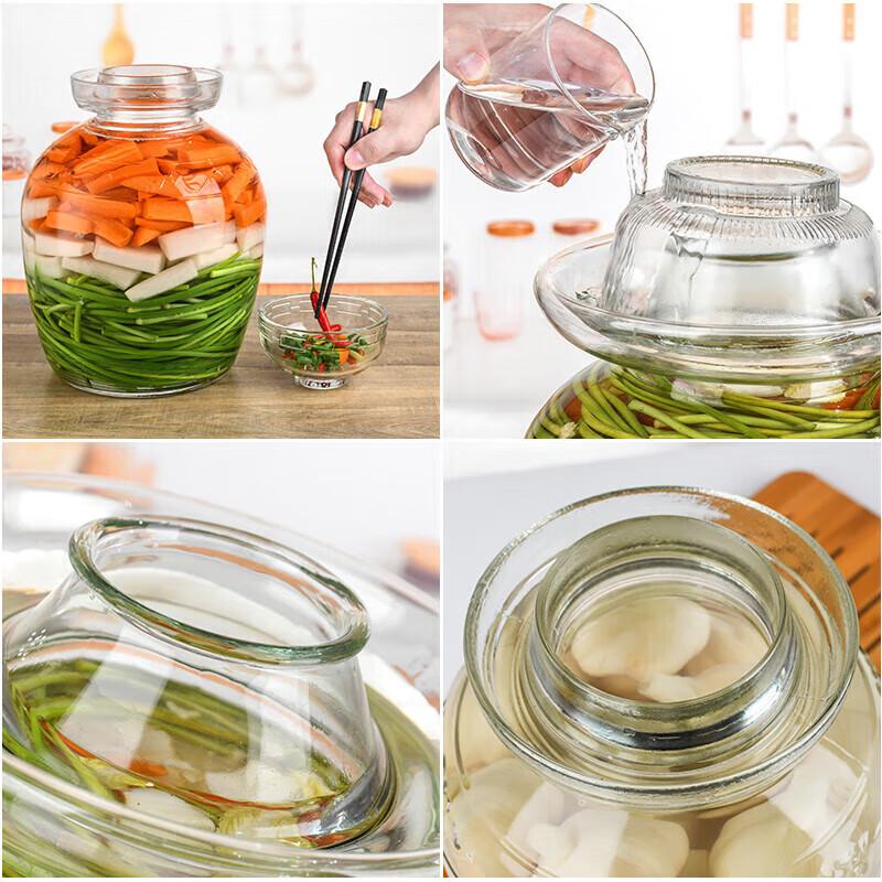 Jingqingfu Glass Pickle and Sauerkraut Jar with Sealed Lid